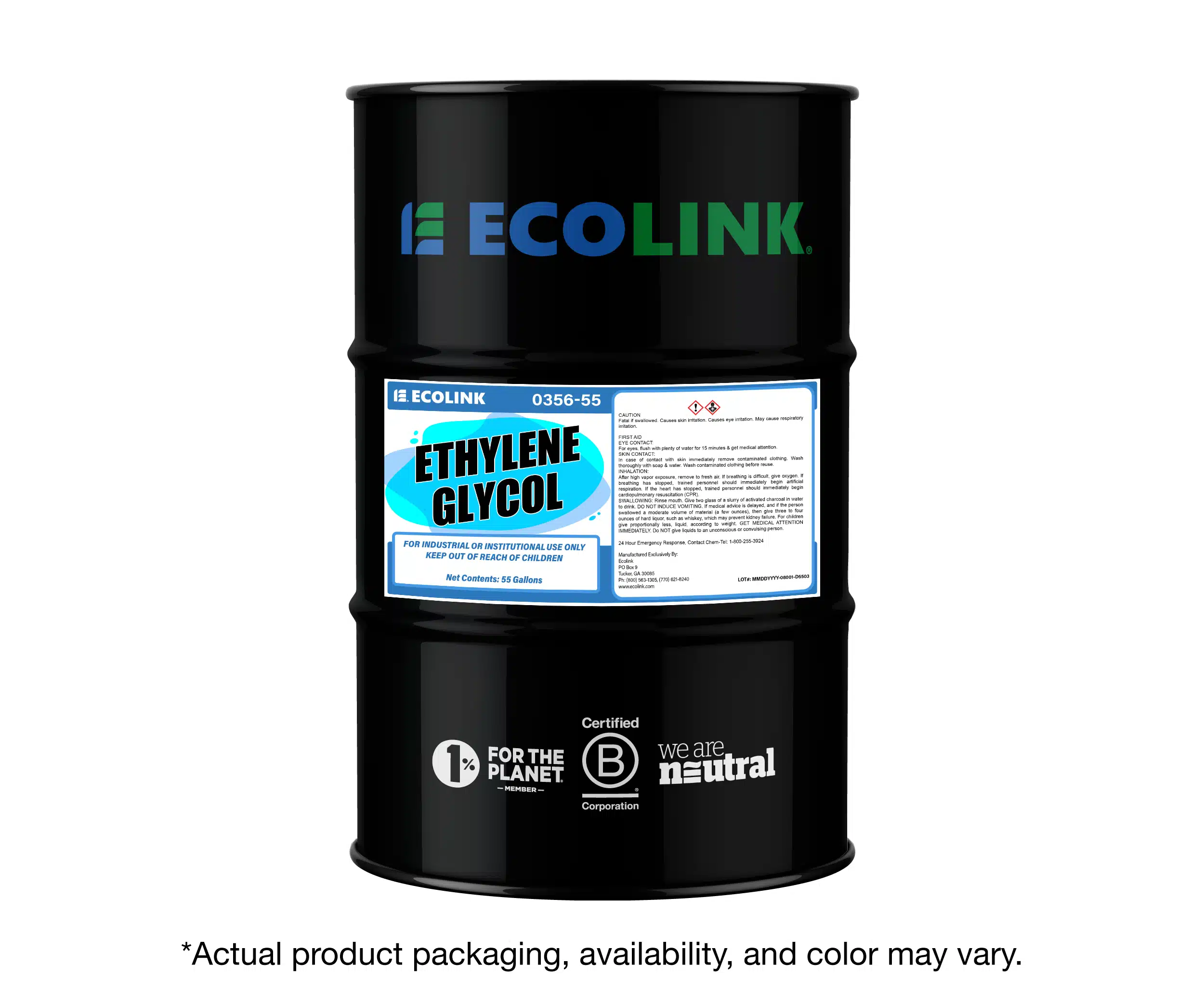 55 GallonEthylene Glycol Ecolink Ethylene Glycol